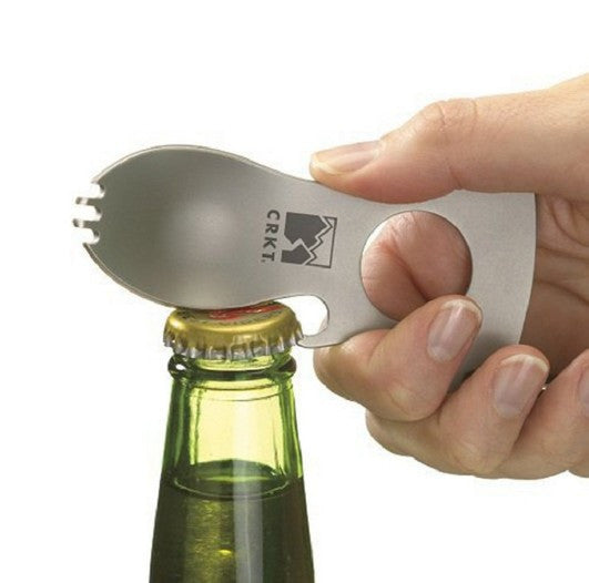 Cooking Pocket Bottle Opener Spork Spoon Screwdriver