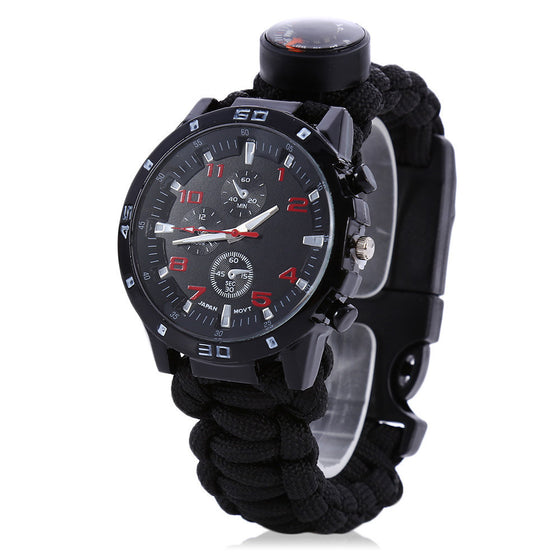 Multifunctional 6 in 1 Outdoor Survival Watch