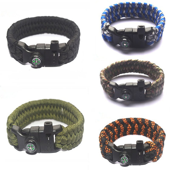 Multifunction Paracords Whistle Bracelets