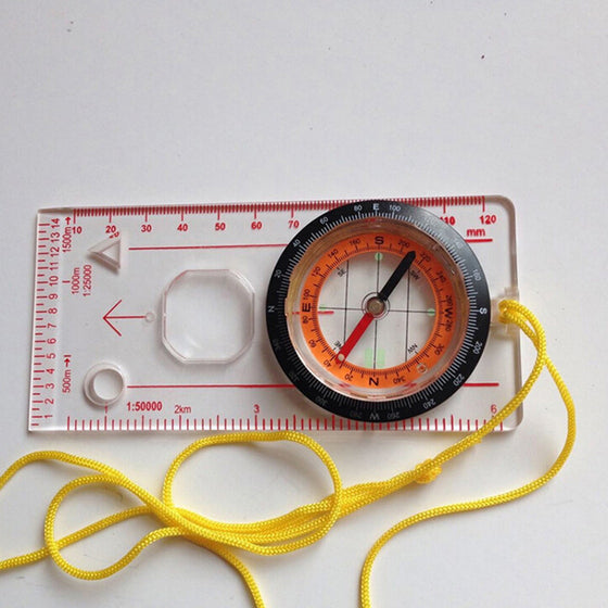 Portable Plastic Baseplate Ruler Compass