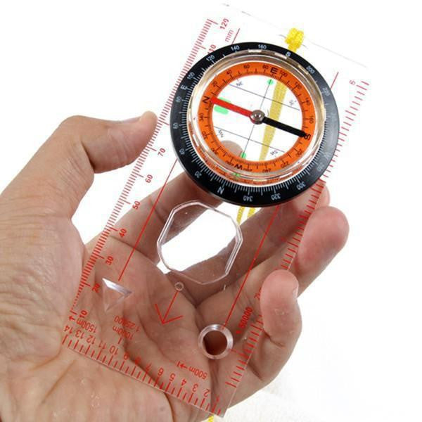 Portable Plastic Baseplate Ruler Compass