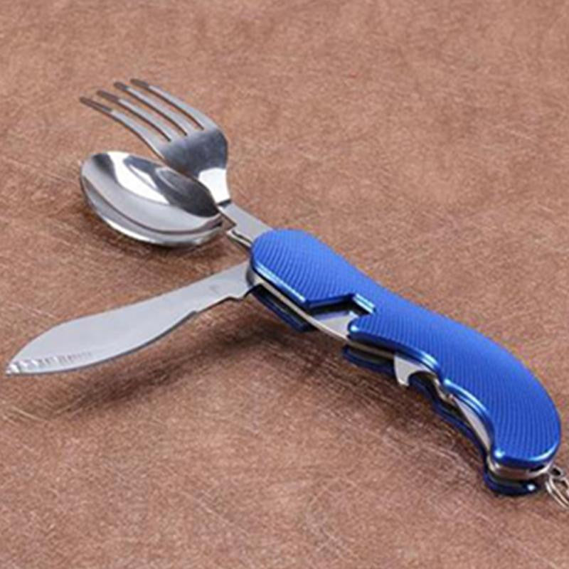 Pocket Folding Spoon Fork Knife