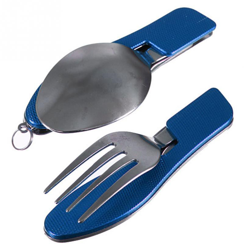 Pocket Folding Spoon Fork Knife