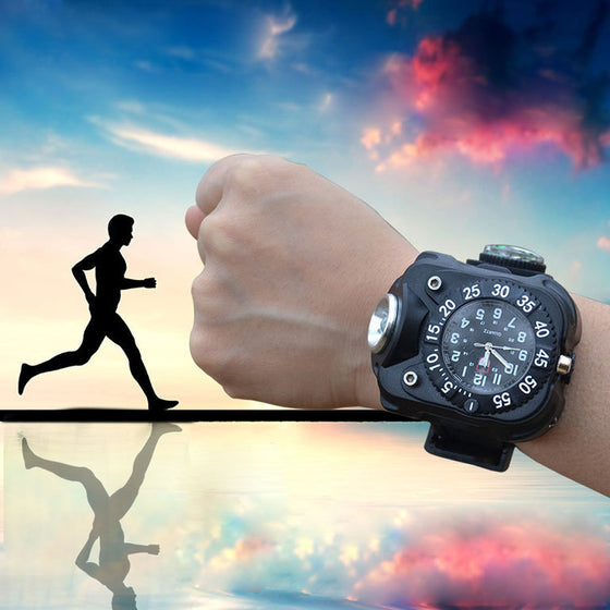 Relogio masculino LED Waterproof Indicator Shows Rechargeable Sport Watches for Men Flashlight Relojes hombre 2016 Feida