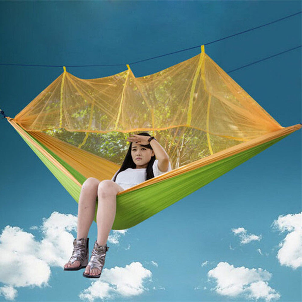 Fabric Camping Mosquito Hammock with Mosquito Net