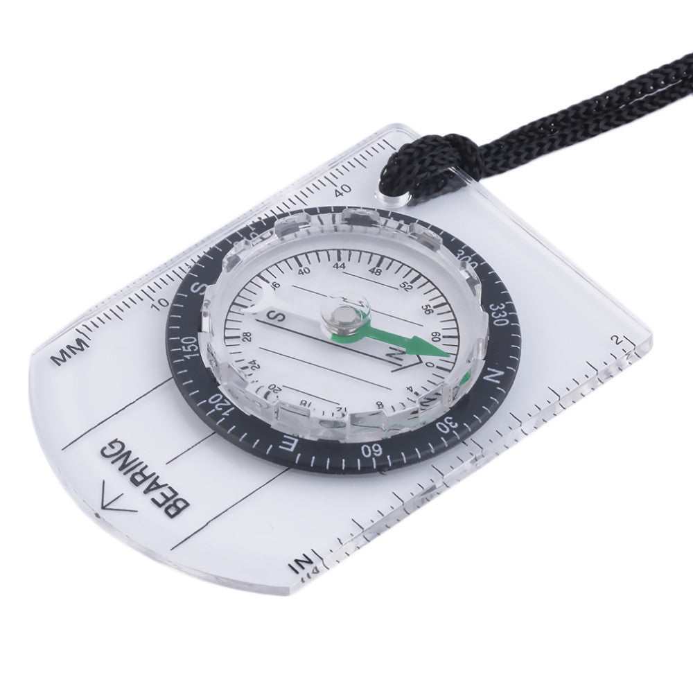 Mini Baseplate Compass Map Scale Ruler