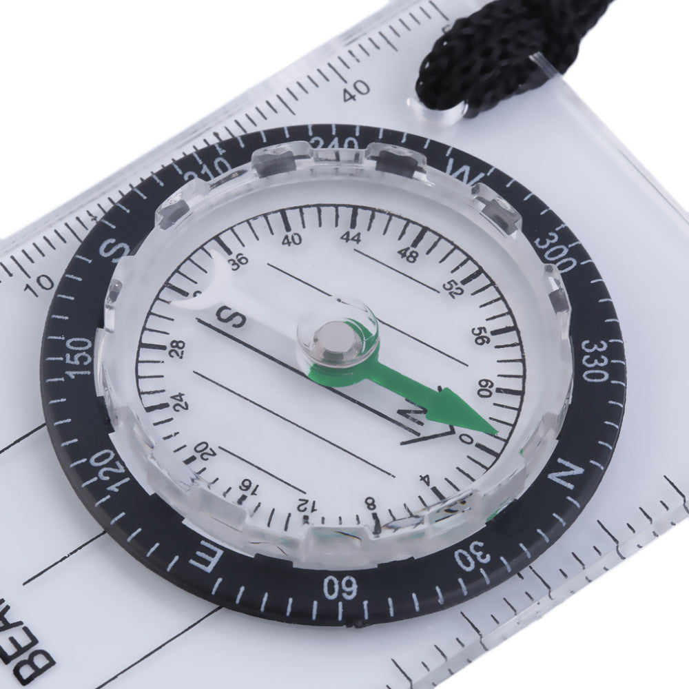 Mini Baseplate Compass Map Scale Ruler