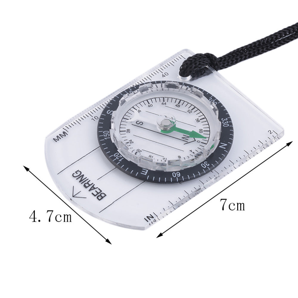 Mini Baseplate Compass Map Scale Ruler