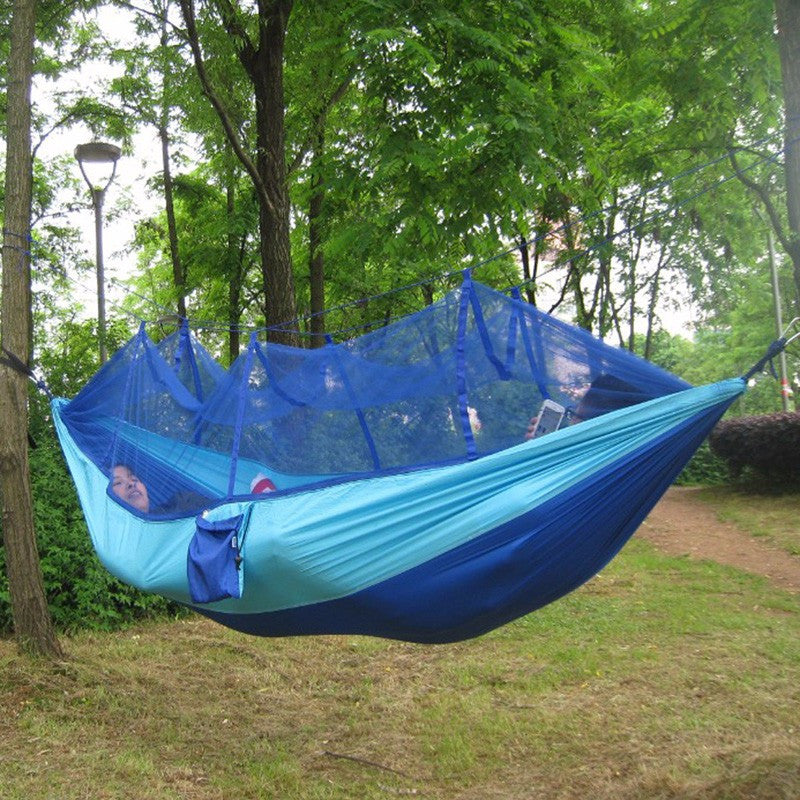 Fabric Camping Mosquito Hammock with Mosquito Net