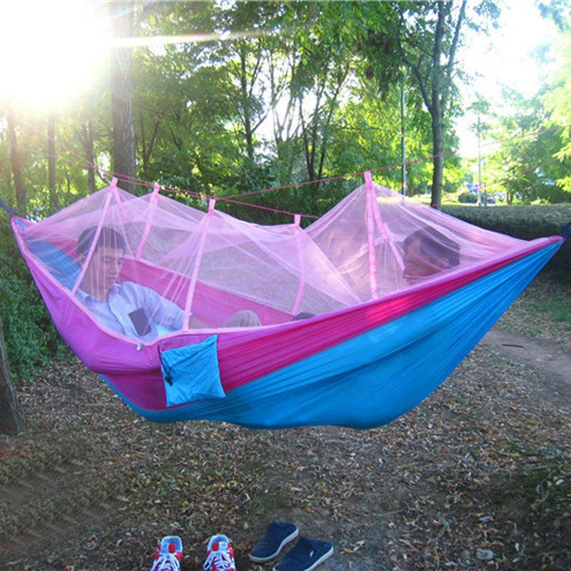 Fabric Camping Mosquito Hammock with Mosquito Net