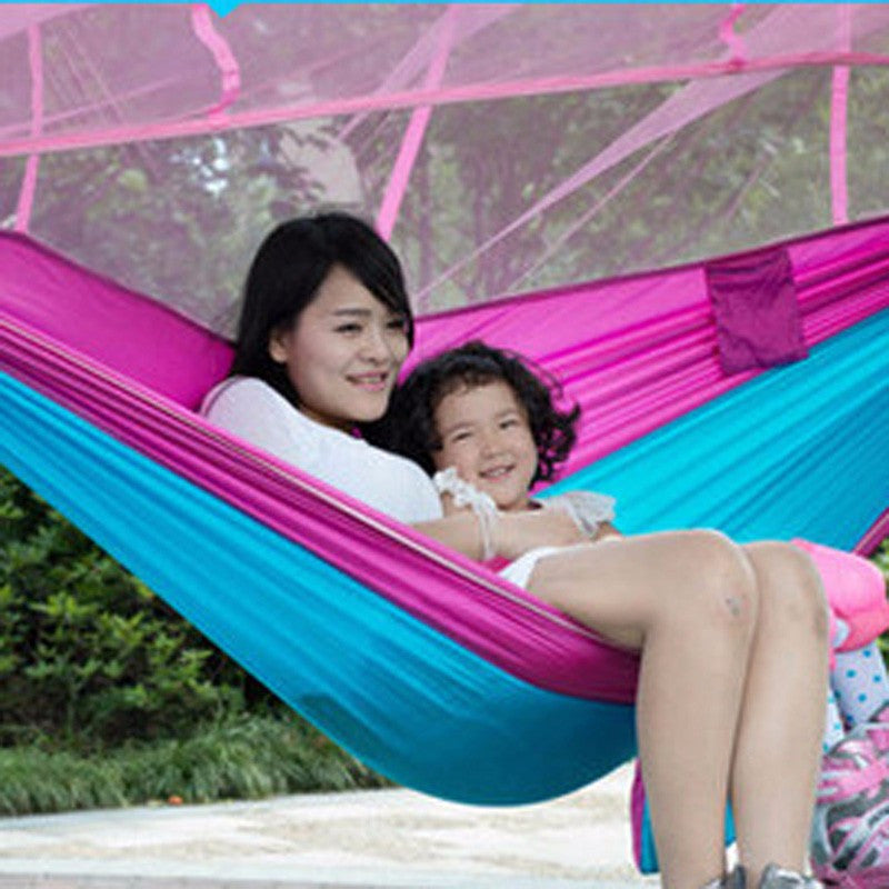 Fabric Camping Mosquito Hammock with Mosquito Net