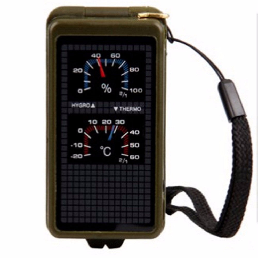 Military Camping Compass With Hygrometer