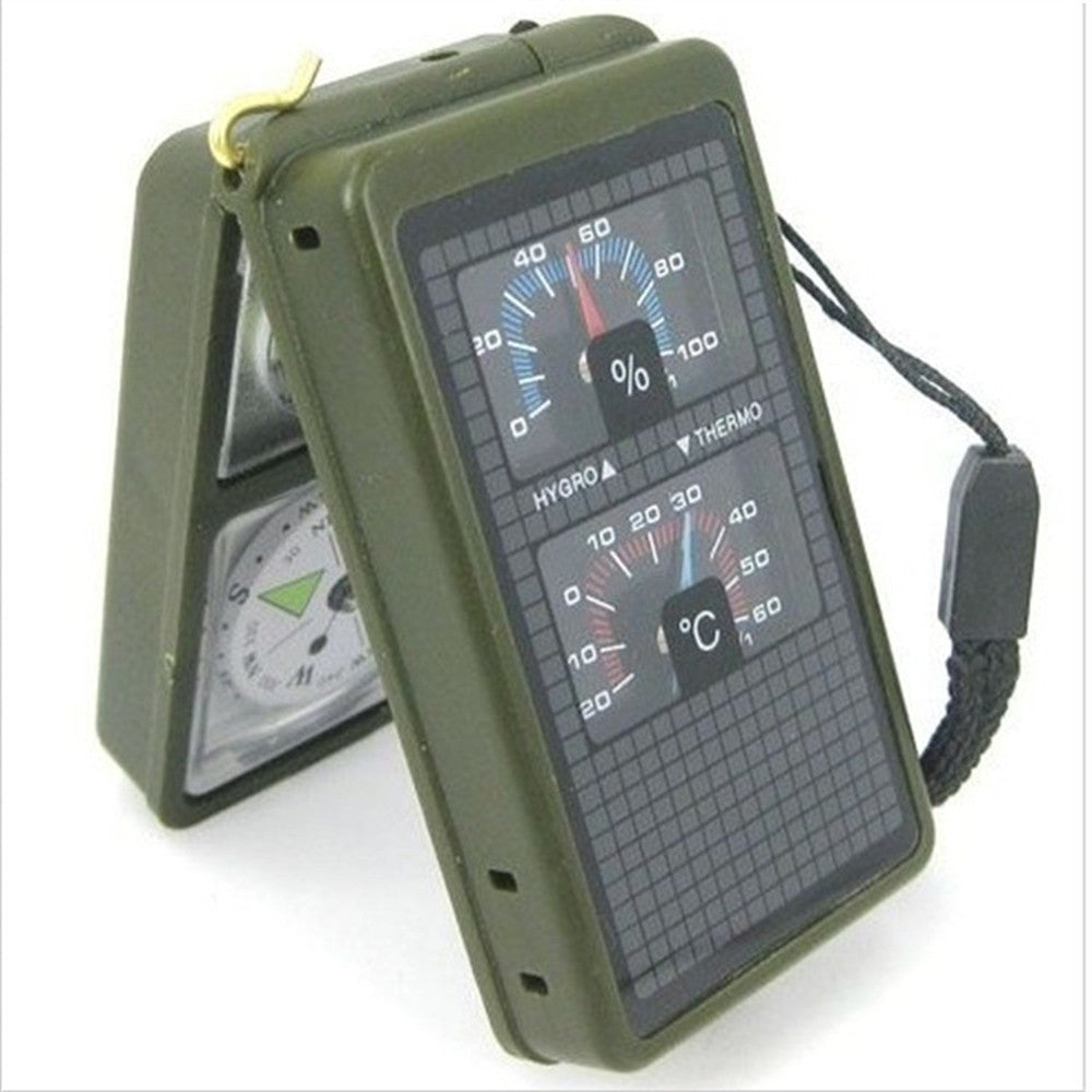 Military Camping Compass With Hygrometer